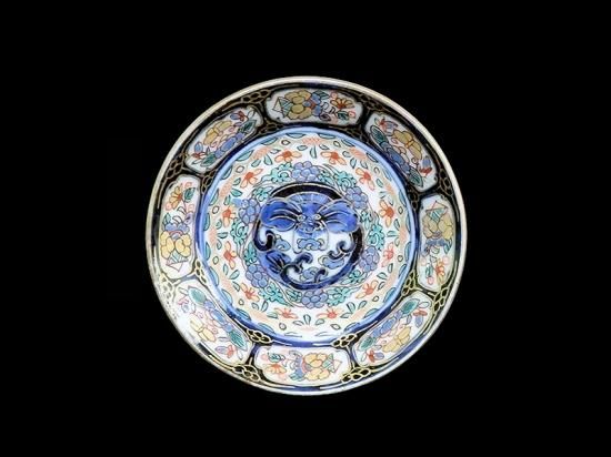 黄地緑釉雲龍紋盤 大清康熙年製 款 中国古玩 中国