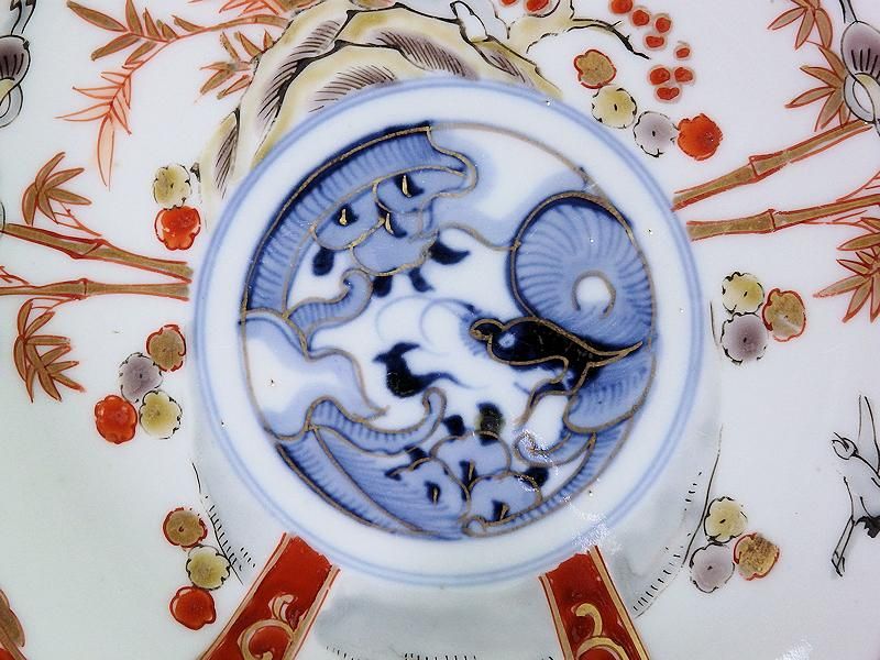 江戸後期～明治期 色絵人物図なます皿 5枚 珍しい絵付 蛇の目高台 江戸