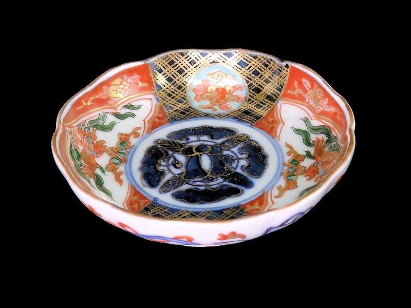 古伊万里 伊万里 大聖寺伊万里 大皿 双龍 小紋 八寸皿 3客 古伊万里