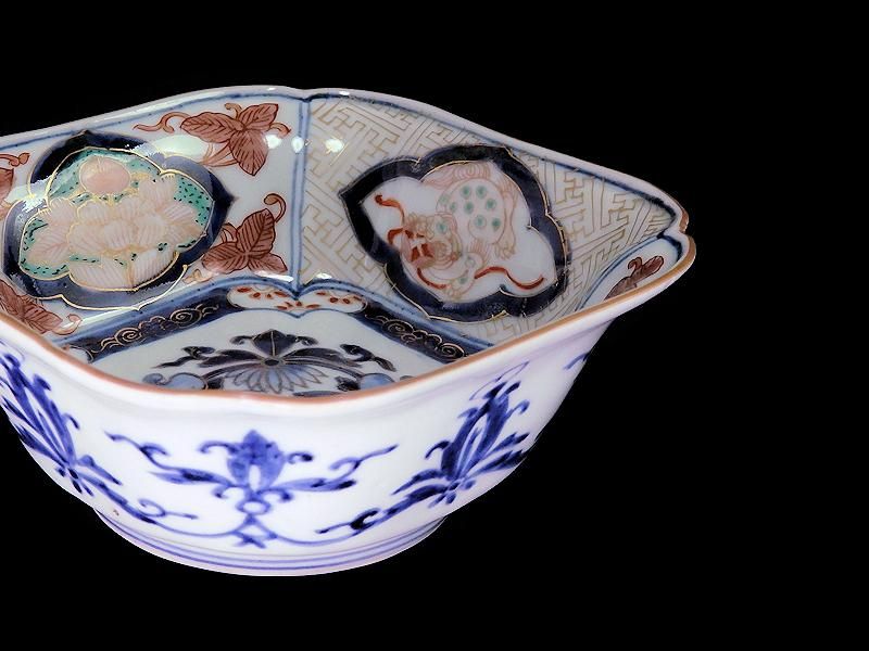 伊万里 古伊万里 色絵 金襴手 ちょこ 猪口 花の図 大正元年 20客