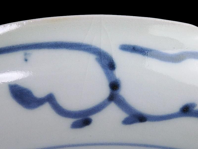 古伊万里 染付 松竹梅図 7寸皿