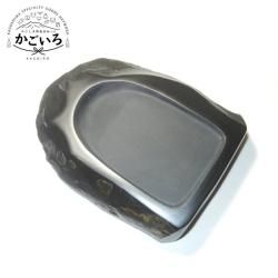 ⭕️屋久島硯 秀命堂 秀命作 純手彫り 希少な硯 女性好み作品 荒々しさ