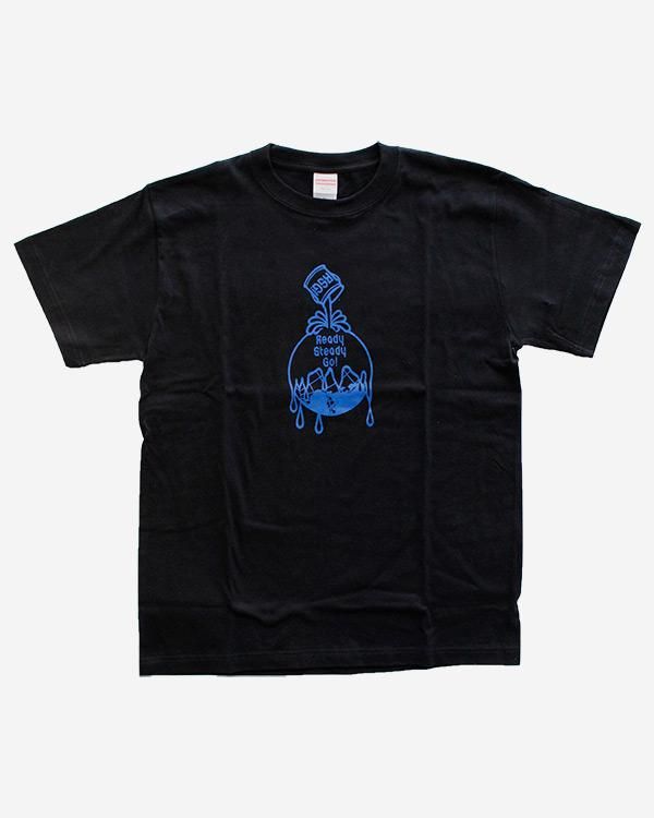 Ready Steady Go! Earth Logo T-shirt Black/Blue - Ready Steady Go
