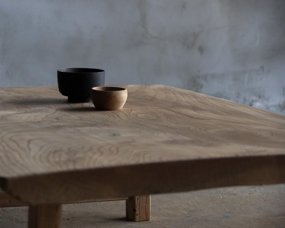 欅の座卓／ローテーブル 古道具