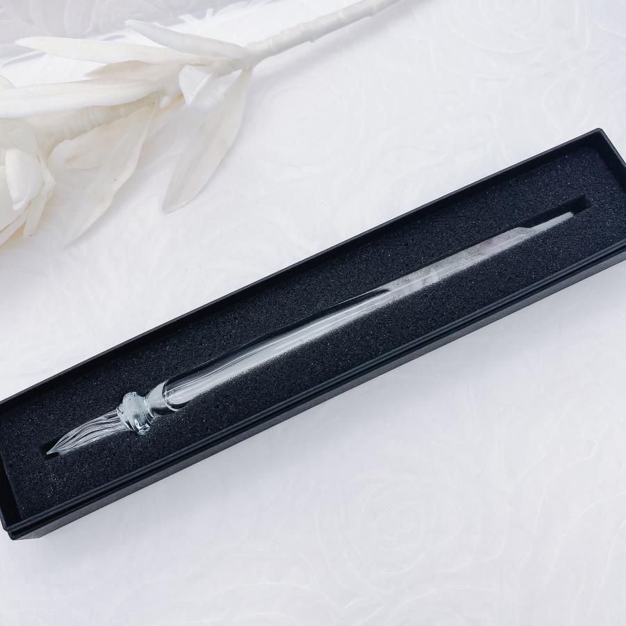 ガラス工房まつぼっくり】 ガラスペン 限定ストームグラス クンツァイト