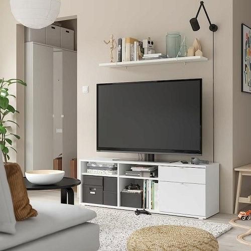 IKEA イケア テレビ台 ホワイト 白 146x37x50cm big00483296 VIHALS