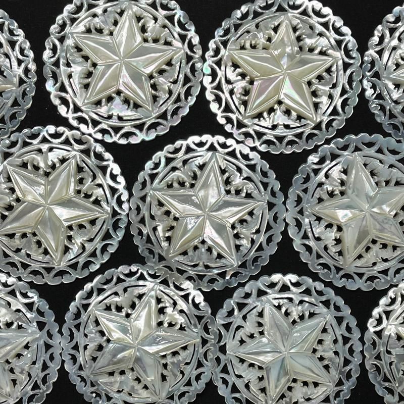 ベツレヘムパール（五芒星・ボタン、ブローチ、ペンダントトップ）