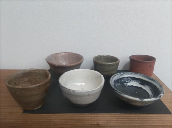 作家物 陶芸家 作者不明 森岡成好 備前焼 備前 焼締 ぐい呑 猪口 盃 箱