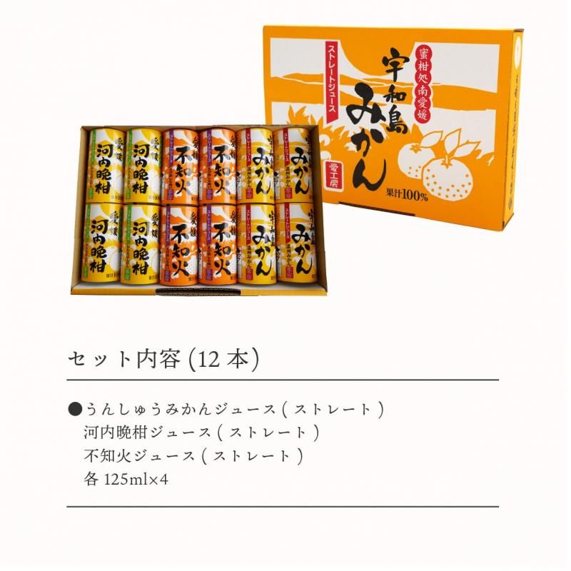 愛媛県産柑橘ジュース 飲み比べギフトセット 12本【送料別途】- えひめ