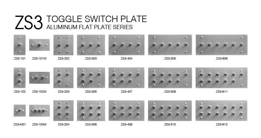トグルスイッチプレート アルミ・フラット MINI（ZS3-M01） | 住宅照明