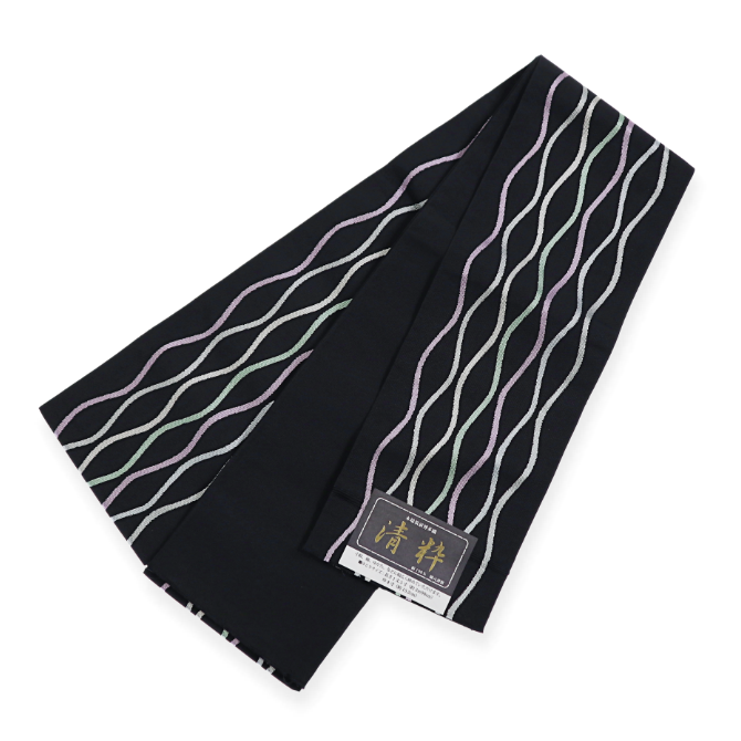 本場筑前博多織 半幅帯 「清粋」 小袋帯 正絹 長尺 【染重オンライン