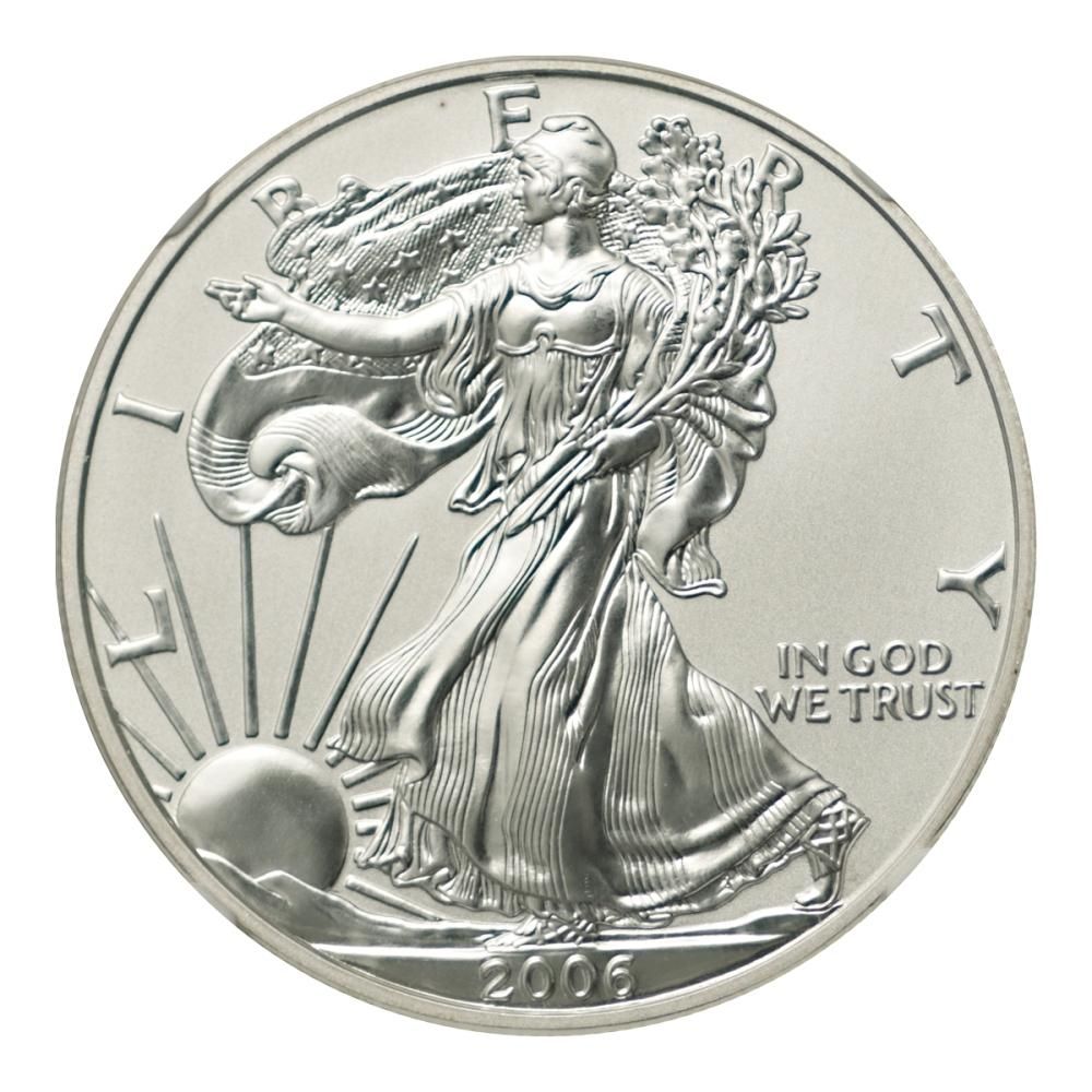 アメリカ 2006年（P）1ドル銀貨 リバースプルーフ イーグル20周年 NGC