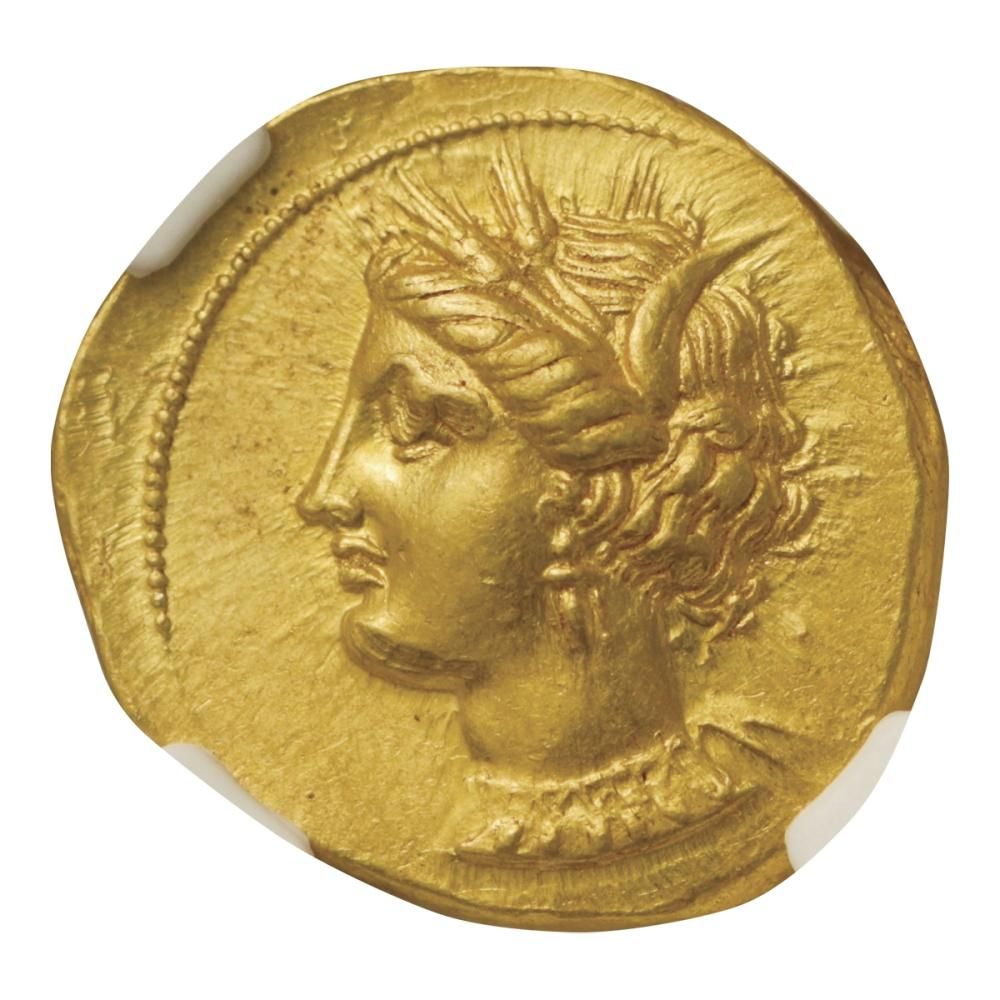 ゾイジターナ・カルタゴ 350～320BC スターテル金貨 NGC-ChAu 4/5 3/5