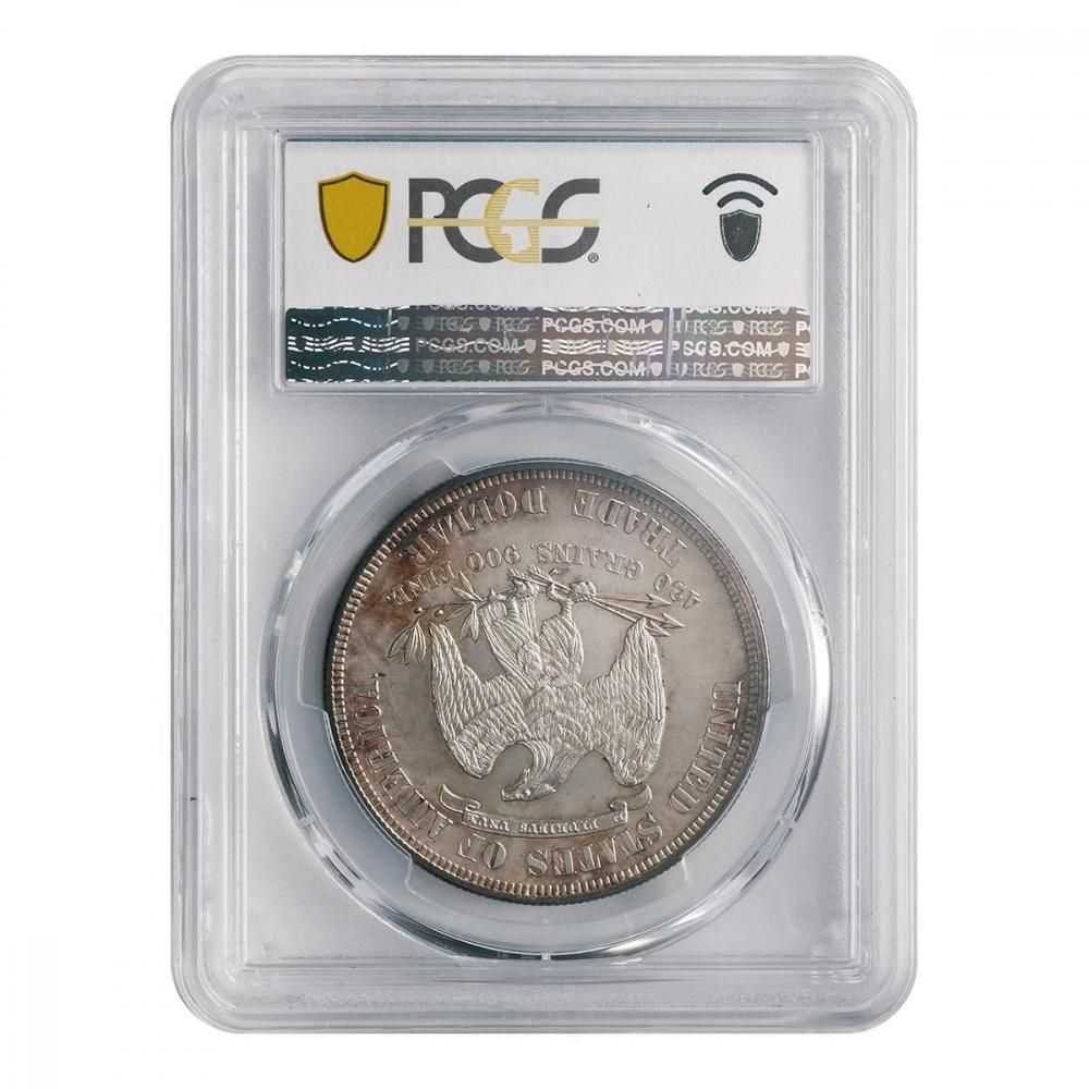 銀貨 古銭 アンティーク PCGS NCG アメリカ 1880年 座像女神 貿易銀