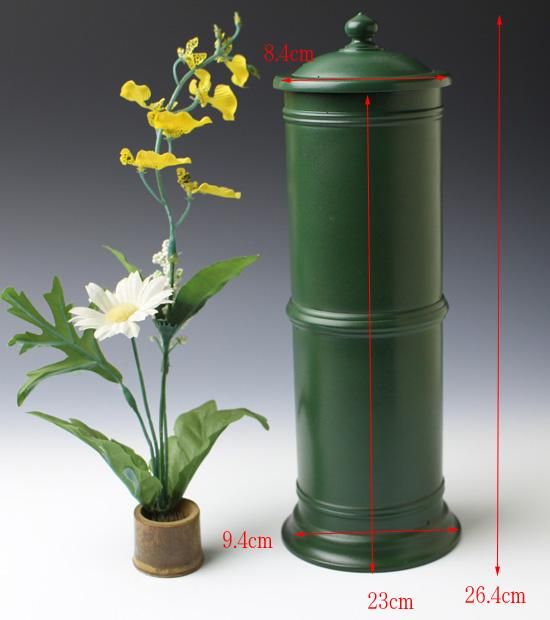 唐銅経筒花入 大野芳光