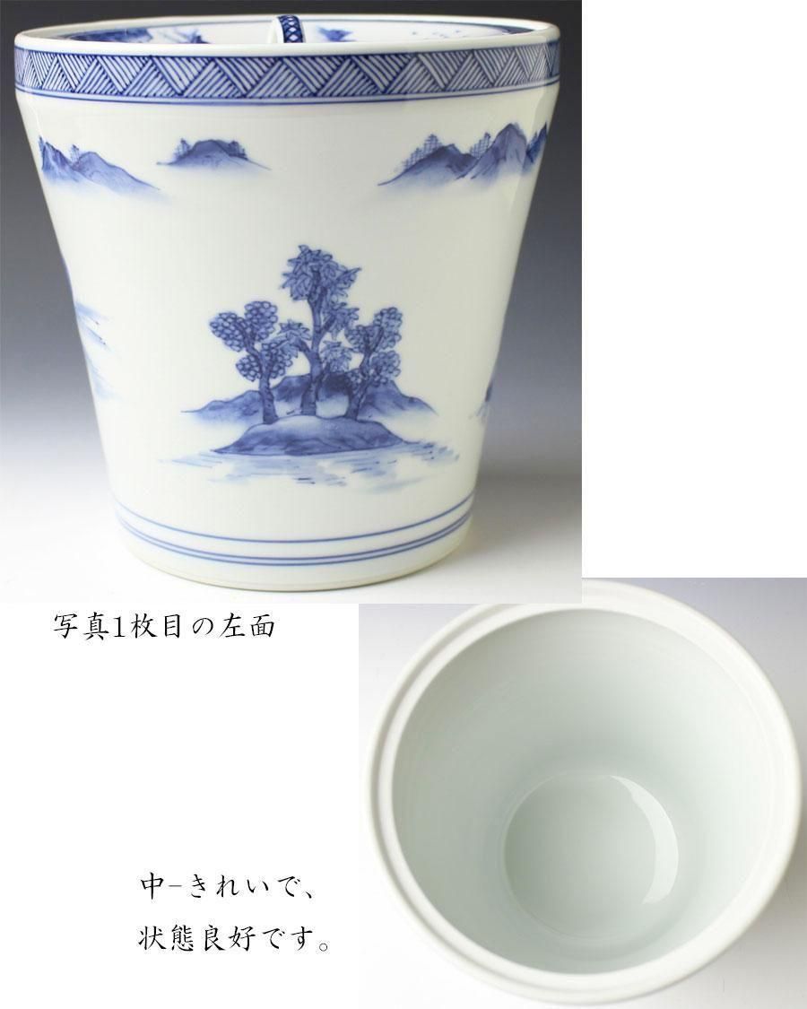 水指 - 茶道具販売 栗林園 ウ204 水指『景徳鎮 王懐英』『染付