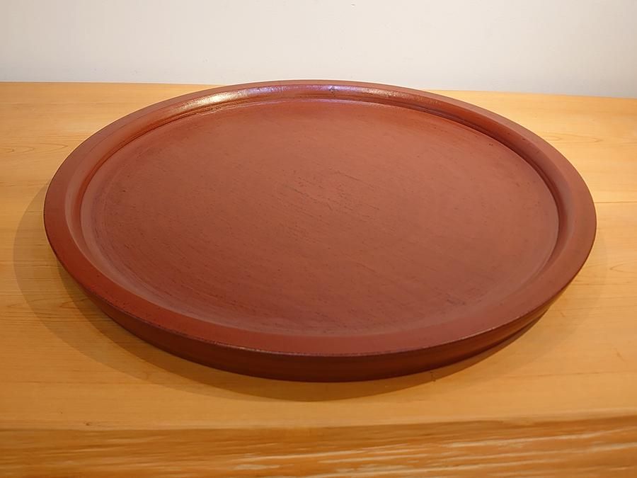 赤木明登 ｜ パン皿／尺9寸・赤 ～Online Shop｜紅椿それいゆ～