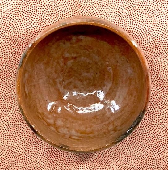 楽焼 大徳寺派 十代管長 森山歓渓御手造 赤楽 茶椀 銘「好雪」花押