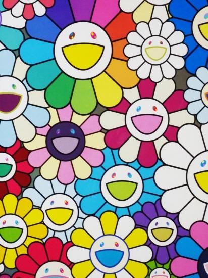 村上隆「天国への階段から見えるお花畑」絵画 額付 版画 - ギャラリー