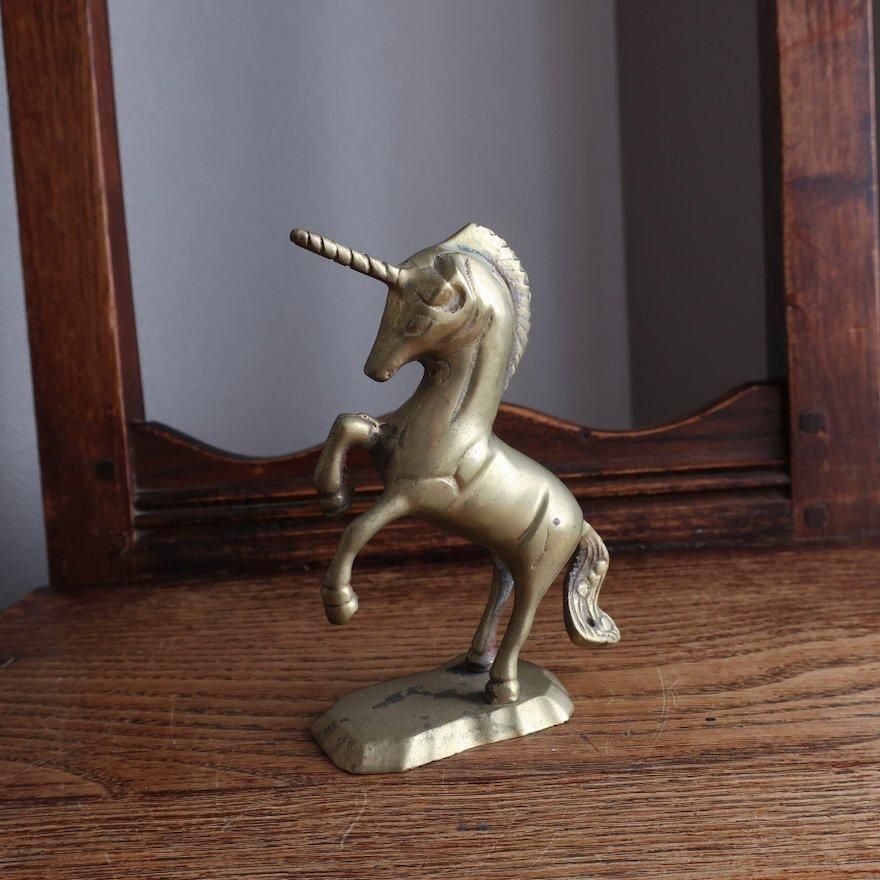 Vintage unicorn motif brass object/ビンテージ 真鍮 ユニコーン