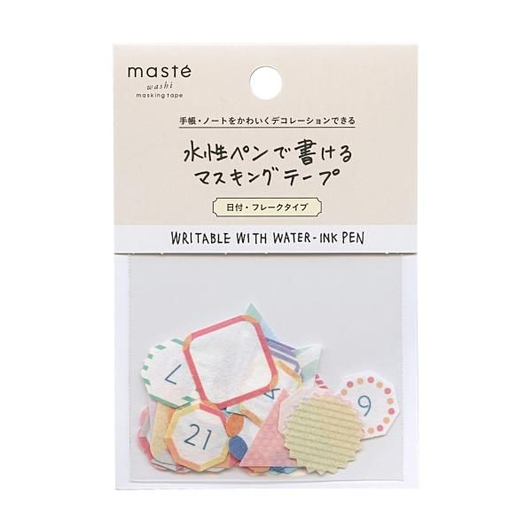 MARK'S(マークス) 水性ペンで書けるマスキングテープ フレーク 日付柄