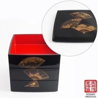 時代 飛天女蒔絵 饅頭箱 菓子箱 黒塗 木製 漆器 加賀 金沢 明治【MA824