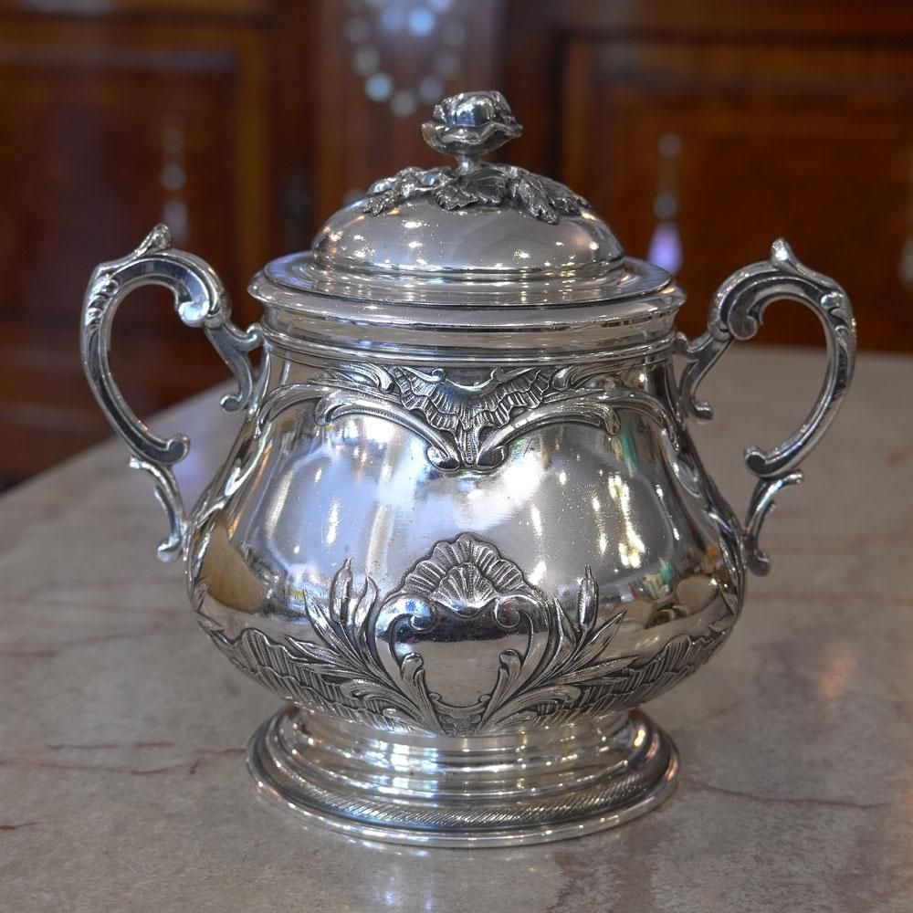 フランスアールヌーボー雑貨】GALLIA Christofle シュガーポット