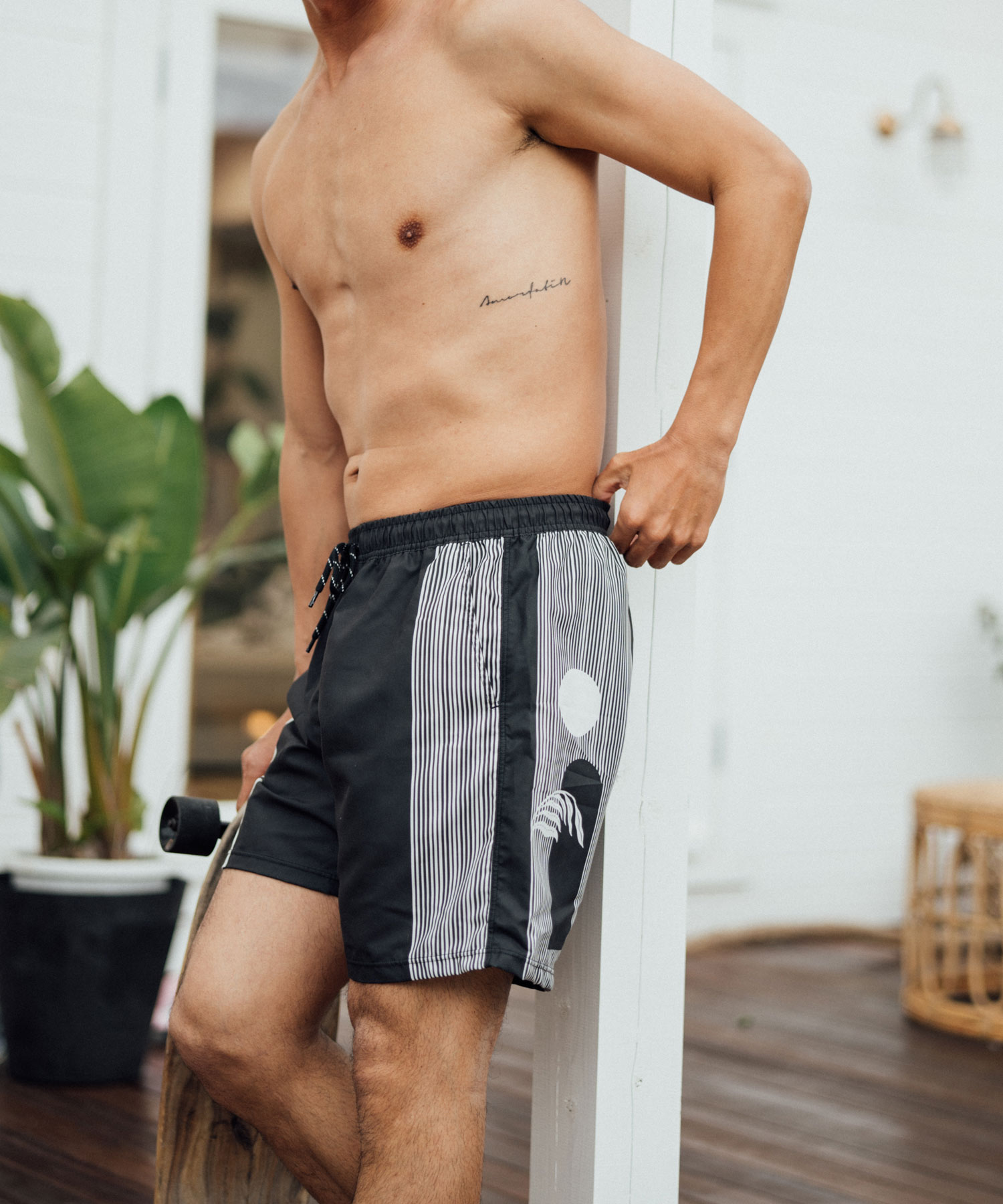 FIED フィジーク用サーフパンツ イエロー ストライプ FIED フィジーク