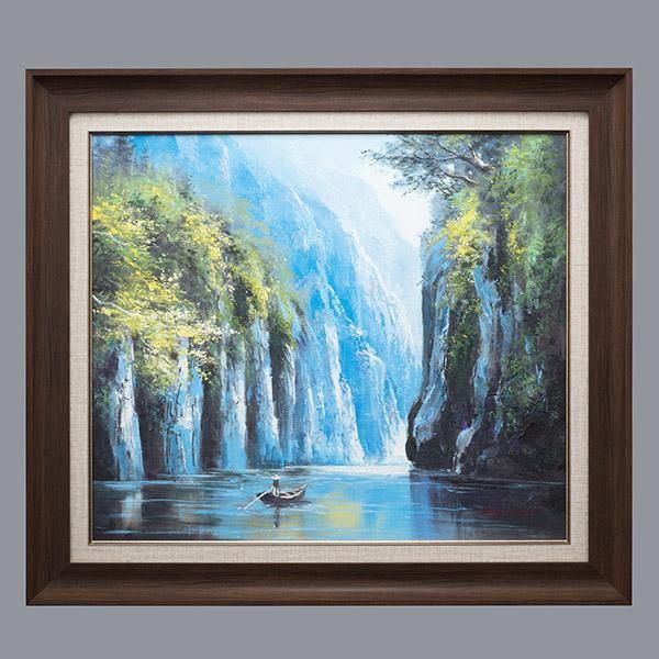 F10号) 笹倉鉄平【温もり色に染まって】肉筆保証/油彩/表裏サイン有り