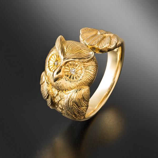 福を呼ぶ ふくろう リング ー 三宝堂オンラインショップ