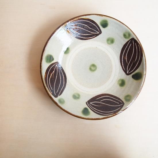 工房十鶴 蓋物 ドット柄 水玉模様 やちむん 工房十鶴 蓋物 ドット柄