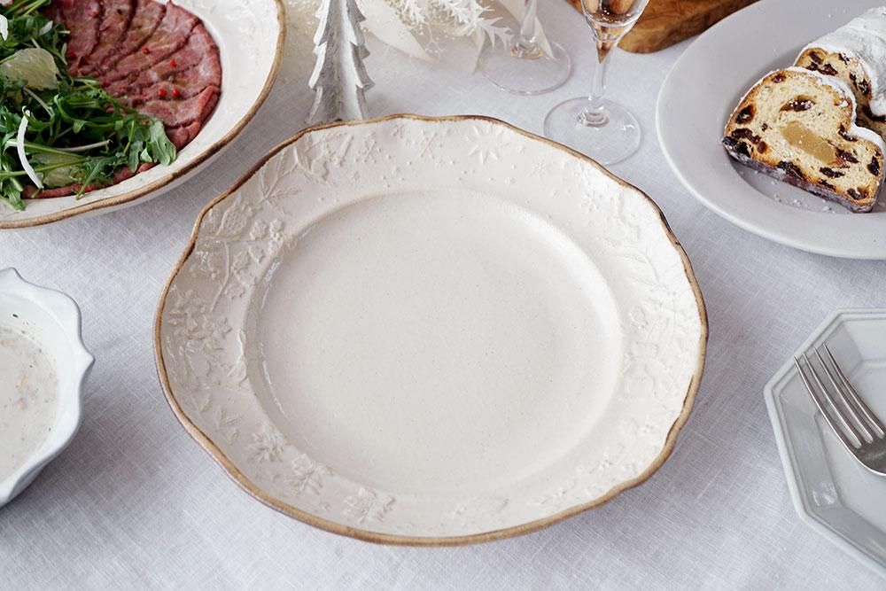 ヌ32 Christmas Forest プレート - 益子焼の小さな窯元「よしざわ窯