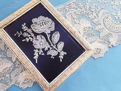 薔薇のベルギーレース額装 - 薔薇と天使のアンティーク