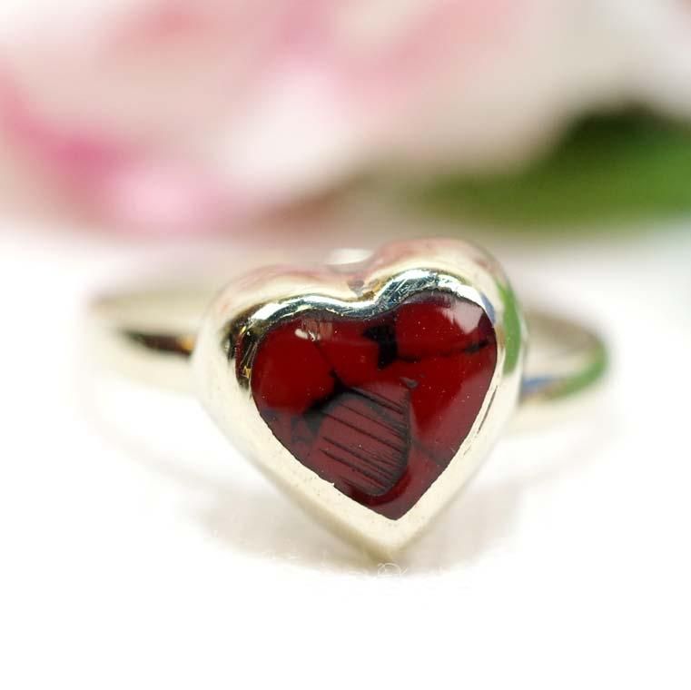 フリーサイズ☆miniハートリング【RED】