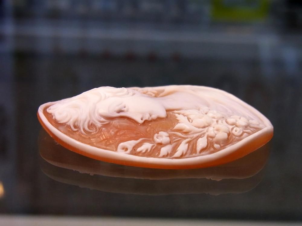 シェルカメオ ルース 裸石 イタリア人作家物