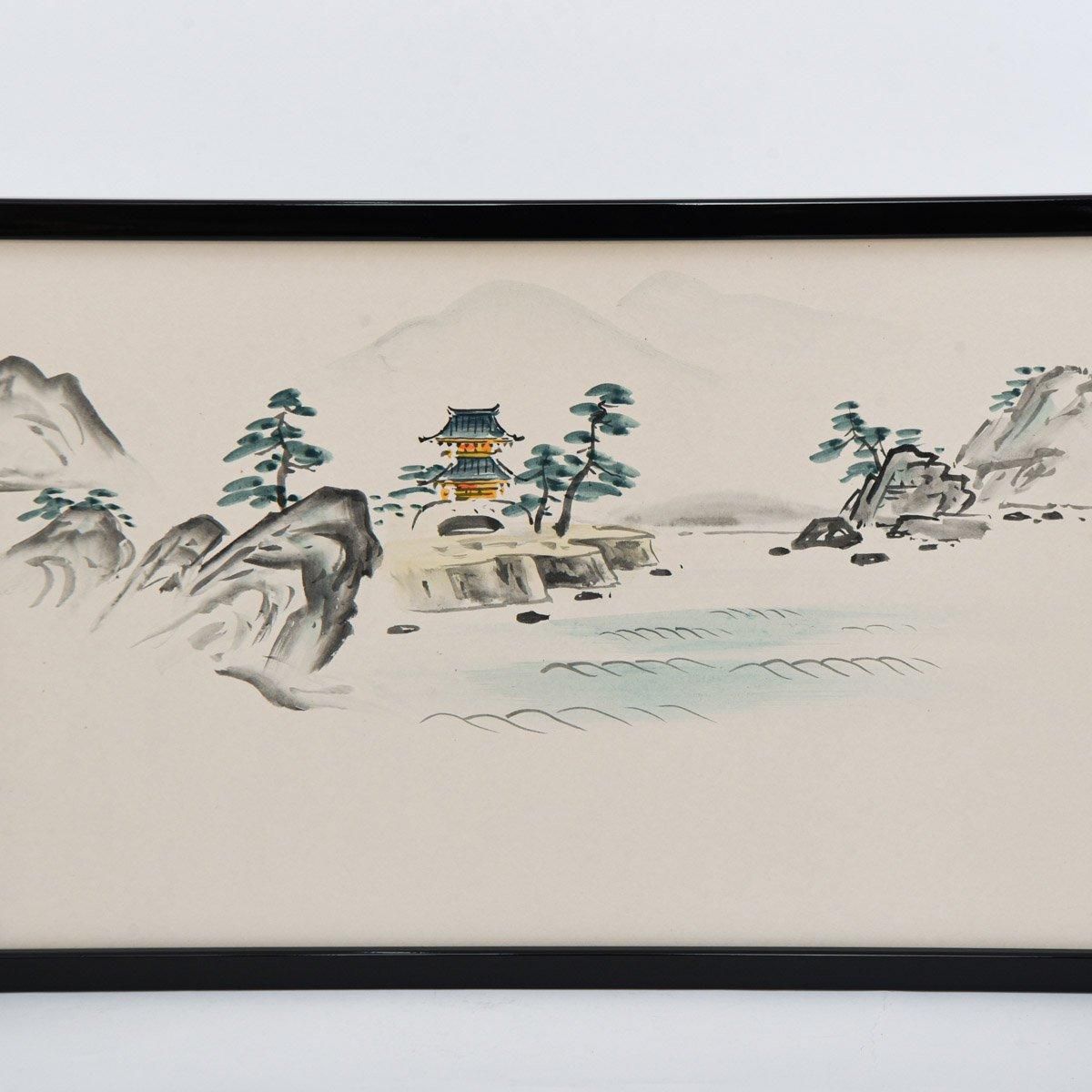 旧藏 中国古画 黄賓虹 四尺中堂画 山水画 純手描き画 水墨画 古 【