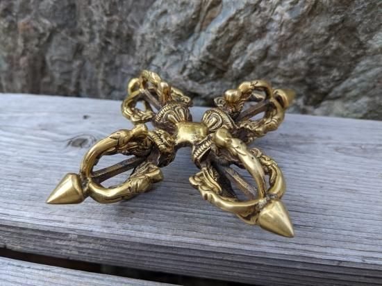 ◇チベット密教法具 法螺貝（シャンカ）羯磨（カツマ)-2 チベット密教