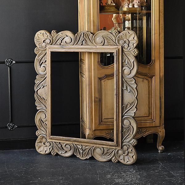 真鍮のアンティークフレーム 大型 イタリア製 フレームのみ 什器