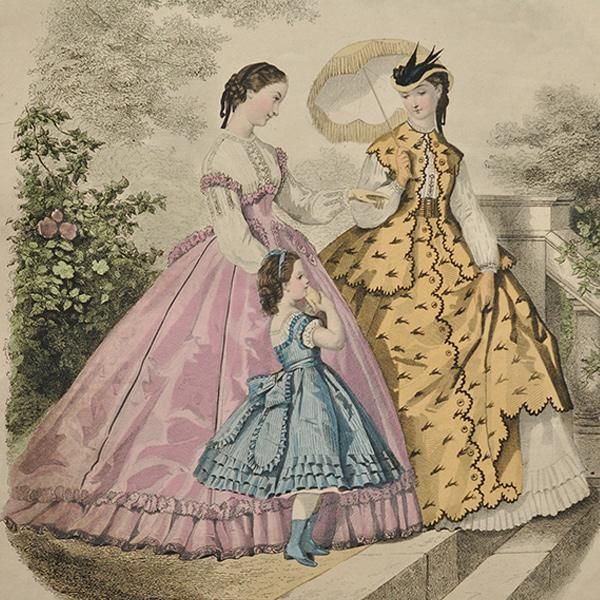 ファッションプレート 貴婦人画 大判・Aアンティーク雑貨【Sibora】