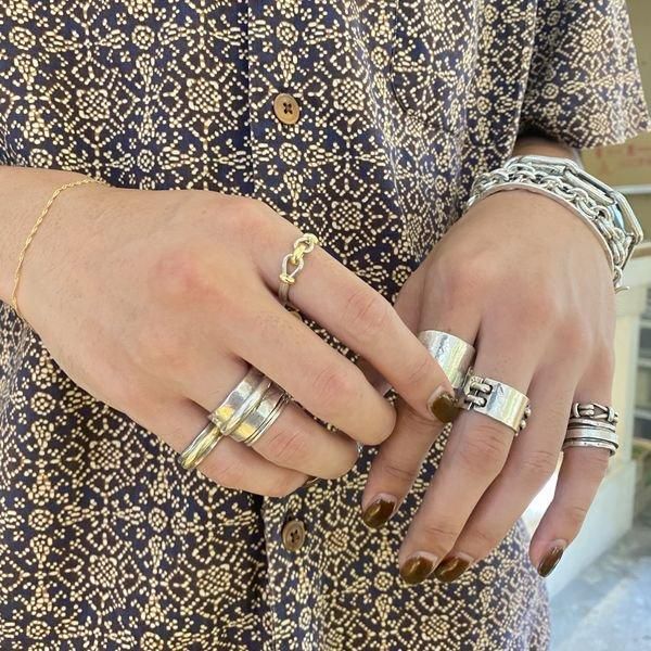 シルバー925とK18YGのコラボレーション♪コンビリング・ペアリング