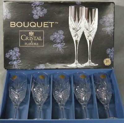 ☆フランス製 CRISTAL DE FLANDRE 高品質クリスタル製 5BOUQUET