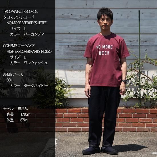 タコマフジ｜NO MORE BEER REISSUE TEE (バーガンディ)