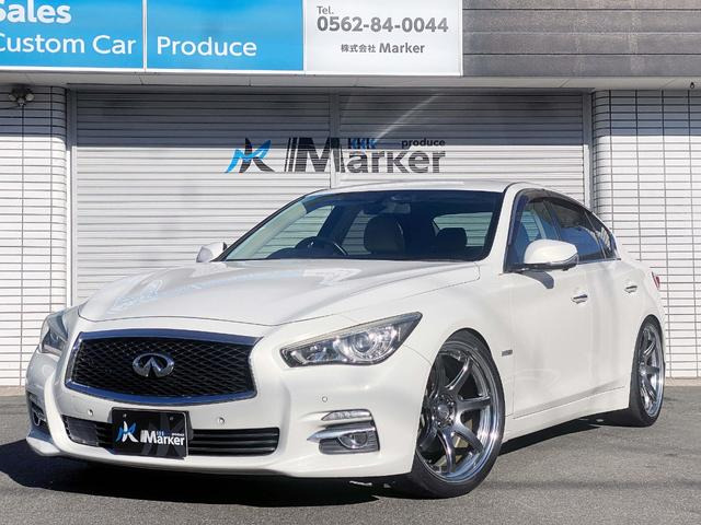 スカイライン ローダウン ホワイト lb☆nation NISSAN V37 SKYLINE