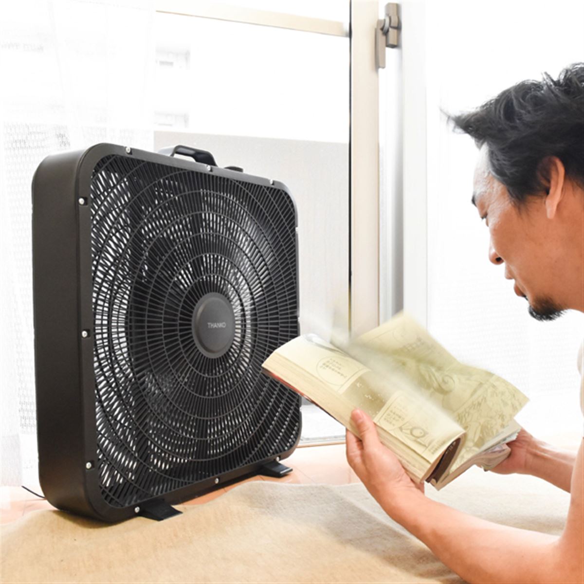 最大回転数1250rpmの「俺の薄型ボックス扇風機 Crazy Fan2-ストロング