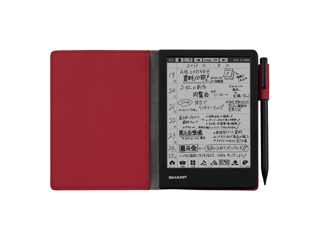 シャープ、2000ページ保存が可能な6型モノクロ電子ノート - 価格.com