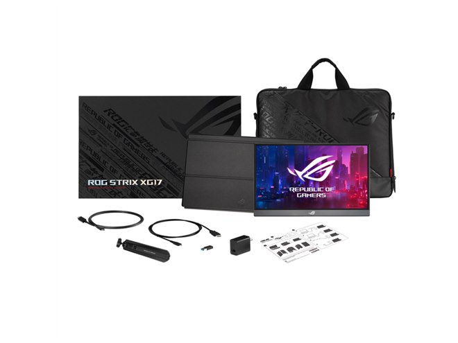 ASUS Store限定、ポータブルゲーミング液晶とROG三脚スタンドのセット