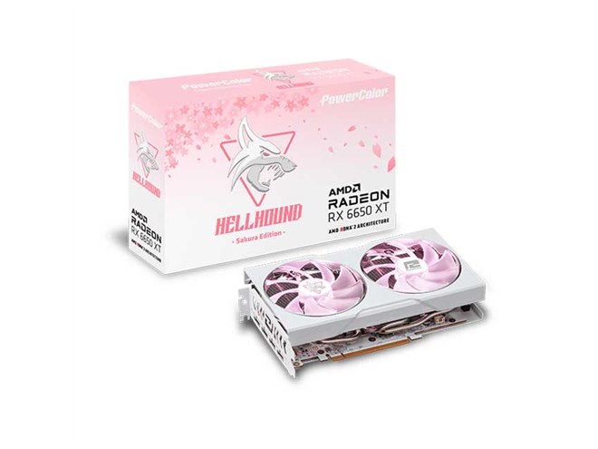 PowerColor、桜をモチーフにした「Radeon RX 6650 XT」搭載ビデオ