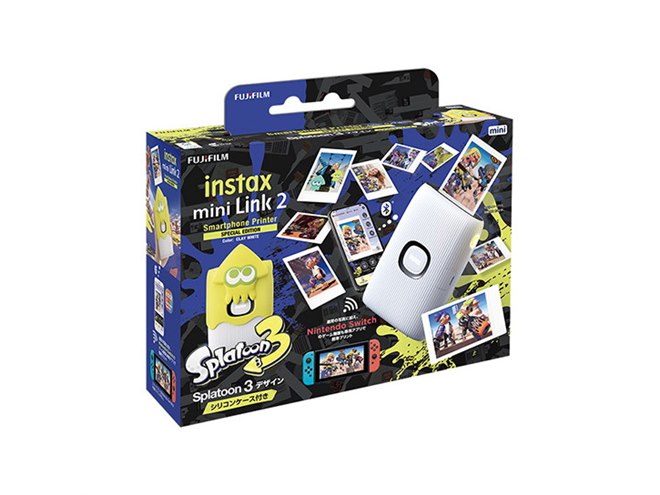 富士フイルム、「スプラ3」ケース付属の“チェキ”スマホプリンターを