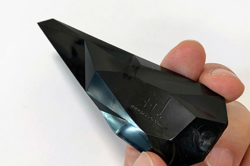 黒曜石 石器 173 手持ちナイフ スクレイパー 参考出品 黒曜石 石器 173