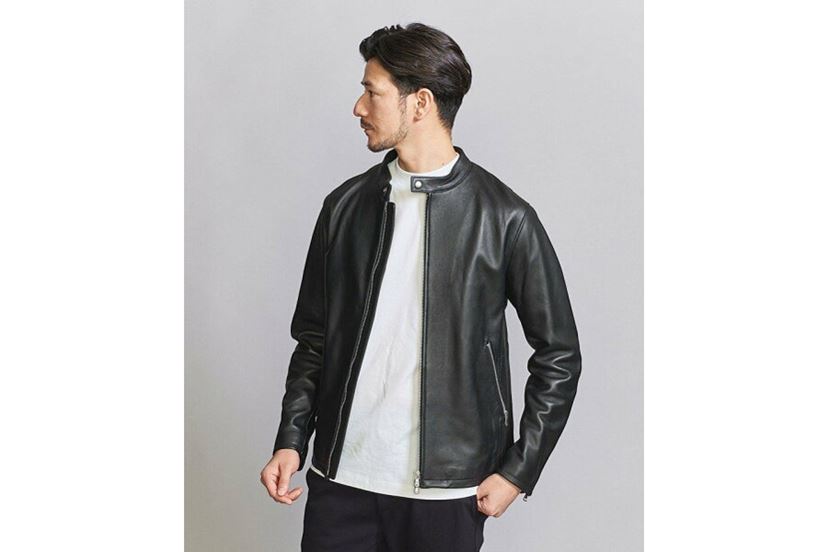 SHIPS ラムレザー シングル ライダース 節約 ジャケット SHIPS